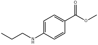 Benzoic acid, 4-(propylamino)-, methyl ester (9CI) Struktur