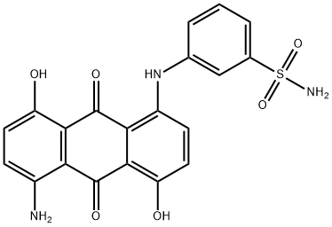 3-[(5-amino-9,10-dihydro-4,8-dihydroxy-9,10-dioxo-1-anthryl)amino]benzenesulphonamide Struktur