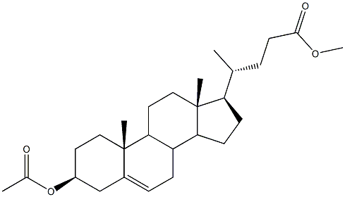 3β-Acetoxychola-5-ene-24-oic acid methyl ester Struktur