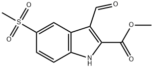 METHYL 3-FORMYL-5-METHANESULFONYL-1H-INDOLE-2-CARBOXYLATE Struktur