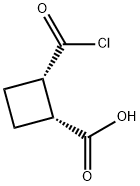 Cyclobutanecarboxylic acid, 2-(chloroformyl)-, cis- (8CI) Struktur