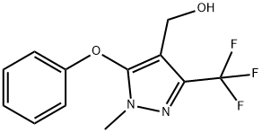 [1-Methyl-5-phenoxy-3-(trifluoromethyl)-1H-pyrazol-4-yl]methanol Struktur