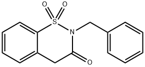 2H-1,2-Benzothiazin-3(4H)-one, 2-benzyl-, 1,1-dioxide Struktur