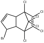 1-Bromo-4,5,6,7,8,8-hexachloro-3a,4,7,7a-tetrahydro-4,7-methano-1H-indene Struktur