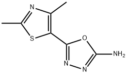 5-(2,4-dimethyl-1,3-thiazol-5-yl)-1,3,4-oxadiazol-2-amine(SALTDATA: FREE) Struktur