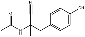 N-[1-CYANO-2-(4-HYDROXYPHENYL)-1-METHYLETHYL]ACETAMIDE Struktur