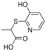 Propionic acid, 2-[(3-hydroxy-2-pyridyl)thio]- (8CI) Struktur