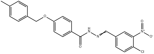 N'-[(E)-(4-CHLORO-3-NITROPHENYL)METHYLIDENE]-4-[(4-METHYLBENZYL)OXY]BENZENECARBOHYDRAZIDE Struktur