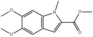 methyl 5,6-dimethoxy-1-methyl-1H-indole-2-carboxylate Struktur