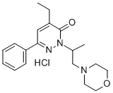 4-Ethyl-2-(1-methyl-2-morpholinoethyl)-6-phenyl-3(2H)-pyridazinone hyd rochloride Struktur