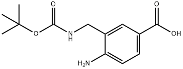 4-AMINO-3-(BOC-AMINOMETHYL)-BENZOIC ACID Struktur