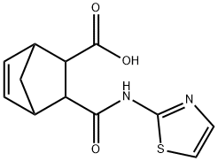 3-(THIAZOL-2-YLCARBAMOYL)-BICYCLO[2.2.1]HEPT-5-ENE-2-CARBOXYLIC ACID Struktur