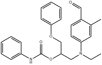 ethyl[4-formyl-3-methylphenyl][2-hydroxy-3-phenoxypropyl]ammonium carbanilate Struktur