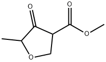 methyl tetrahydro-5-methyl-4-oxo-3-furoate Struktur