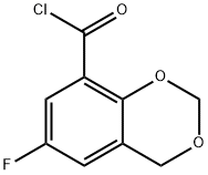 6-FLUORO-1,3-BENZODIOXENE-8-CARBONYL CHLORIDE Struktur