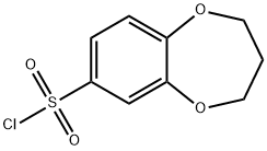 3,4-DIHYDRO-2H-1,5-BENZODIOXEPINE-7-SULFONYL CHLORIDE Struktur