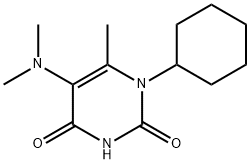 1-cyclohexyl-5-dimethylamino-6-methyl-pyrimidine-2,4-dione Struktur