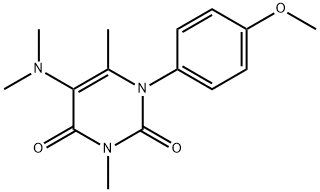 3,6-Dimethyl-5-(dimethylamino)-1-(4-methoxyphenyl)uracil Struktur