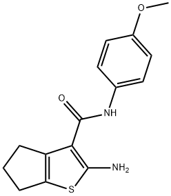 2-AMINO-N-(4-METHOXYPHENYL)-5,6-DIHYDRO-4H-CYCLOPENTA[B]THIOPHENE-3-CARBOXAMIDE Struktur