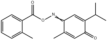 2-Methyl-5-(1-methylethyl)-2,5-cyclohexadiene-1,4-dione 1-[O-(2-methylbenzoyl)oxime] Struktur