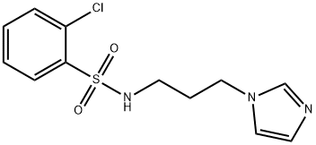 2-chloro-N-[3-(1H-imidazol-1-yl)propyl]benzenesulfonamide Struktur