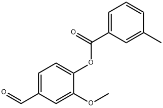 4-FORMYL-2-METHOXYPHENYL 3-METHYLBENZOATE Struktur