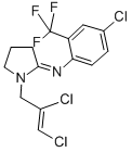 Pyrrolidine, 2-((4-chloro-2-(trifluoromethyl)phenyl)imino)-1-(2,3-dich loro-2-propenyl)- Struktur