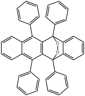 5,12-Dihydro-5,6,11,12-tetraphenyl-5,12-epidioxynaphthacene Struktur