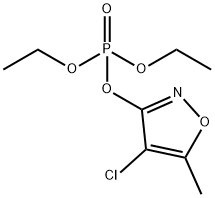 Phosphoric acid, 4-chloro-5-methyl-3-isoxazolyl diethyl ester Struktur