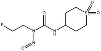 4-[[(2-Fluoroethyl)nitrosocarbamoyl]amino]tetrahydro-2H-thiopyran 1,1-dioxide Struktur