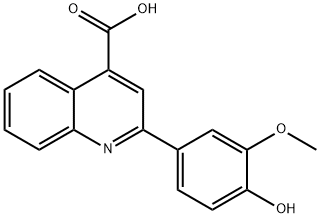 2-(4-hydroxy-3-methoxyphenyl)quinoline-4-carboxylic acid Struktur