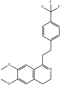 1-(4-(TRIFLUOROMETHYL)PHENETHYL)-6,7-DIMETHOXY-3,4-DIHYDROISOQUINOLINE Struktur