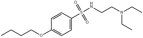 p-Butoxy-N-(2-diethylaminoethyl)benzenesulfonamide Struktur