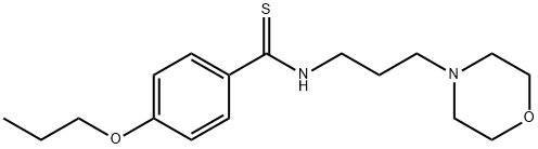 N-(3-Morpholinopropyl)-p-(propoxy)thiobenzamide Struktur