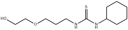 1-cyclohexyl-3-[3-(2-hydroxyethoxy)propyl]thiourea Struktur