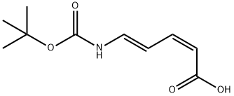 2,4-Pentadienoicacid,5-[[(1,1-dimethylethoxy)carbonyl]amino]-,(2Z,4E)-(9CI) Struktur