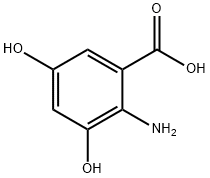 2-Amino-3,5-dihydroxybenzoic acid Struktur