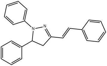 1,5-Diphenyl-3-(2-phenylvinyl)-4,5-dihydro-1H-pyrazole Struktur