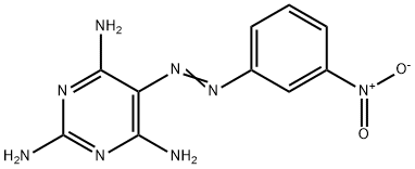 Pyrimidine, 5-(m-nitrophenylazo)-2,4,6-triamino- Struktur