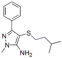 1-Methyl-3-phenyl-4-(3'-methyl)butylthio-5-aminopyrazole Struktur