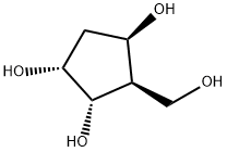 1,2,4-Cyclopentanetriol, 3-(hydroxymethyl)-, (1R,2S,3R,4R)- (9CI) Struktur