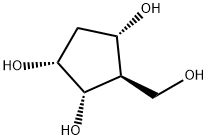 1,2,4-Cyclopentanetriol, 3-(hydroxymethyl)-, (1R,2S,3R,4S)- (9CI) Struktur