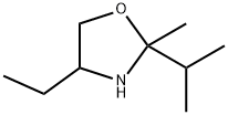 Oxazolidine, 4-ethyl-2-methyl-2-(1-methylethyl)- (9CI) Struktur