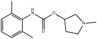 N-(2,6-Dimethylphenyl)carbamic acid 1-methyl-3-pyrrolidinyl ester Struktur