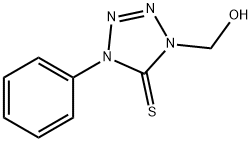 1-(Hydroxymethyl)-4-phenyl-2-tetrazoline-5-thione Struktur