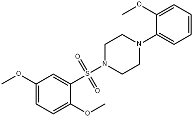 1-[(2,5-dimethoxyphenyl)sulfonyl]-4-(2-methoxyphenyl)piperazine Struktur