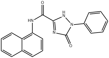 N-(1-Naphtyl)-4,5-dihydro-5-oxo-1-phenyl-1H-1,2,4-triazole-3-carboxamide Struktur