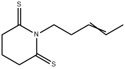 2,6-Piperidinedithione,  1-(3-pentenyl)-  (9CI) Struktur