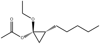 Cyclopropanol, 1-ethoxy-2-pentyl-, acetate, (1R,2R)- (9CI) Struktur