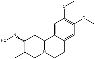 9,10-Dimethoxy-3-methyl-1,3,4,6,7,11b-hexahyrdo-2H-benzo(a)quinolizin- 2-one oxime Struktur